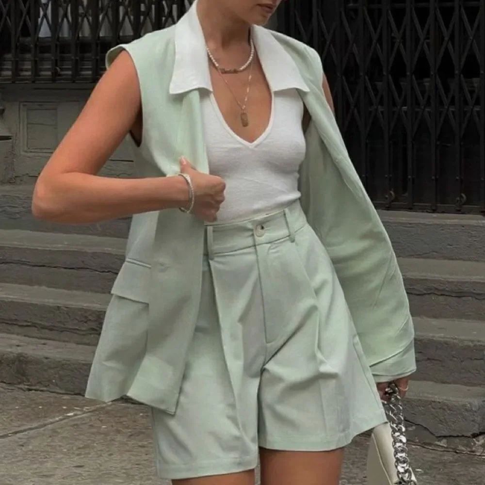 Mint green shorts
